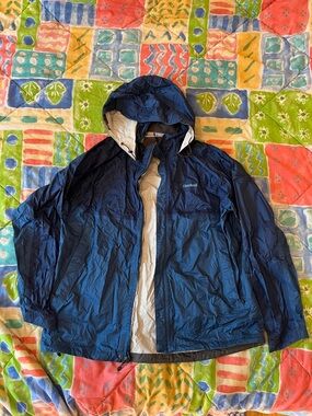 Cloudveil Men's Navy Packable Waterproof Hooded Rain Jacket